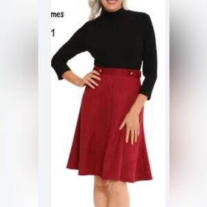 London Times Midi Two-Toned Dress